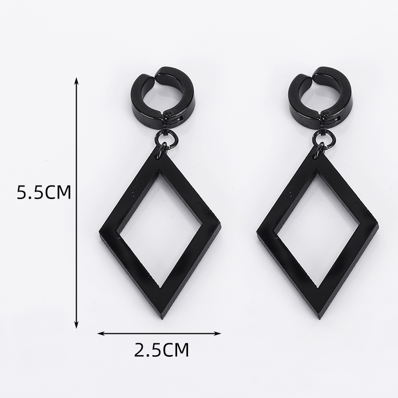 Picture of Main Shengda idolish7 Thousand yuki Ear Clip Folding Hat Thousand Dou cos Earrings Earrings Accessories Black Titanium Steel