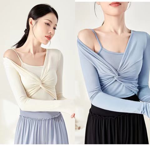 Picture of Dancing Clothing Modern Practice Top Women's Chinese Classical Dance Dancing Clothing Adult Slim-fit Temperament Long-sleeved suit