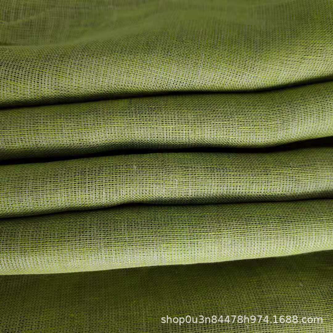 Picture of Pure Linen Yarn-dyed Rain Dew Window Screen Fabric French Linen Gauze Wide Fabric Wide Linen Window Screen Fabric