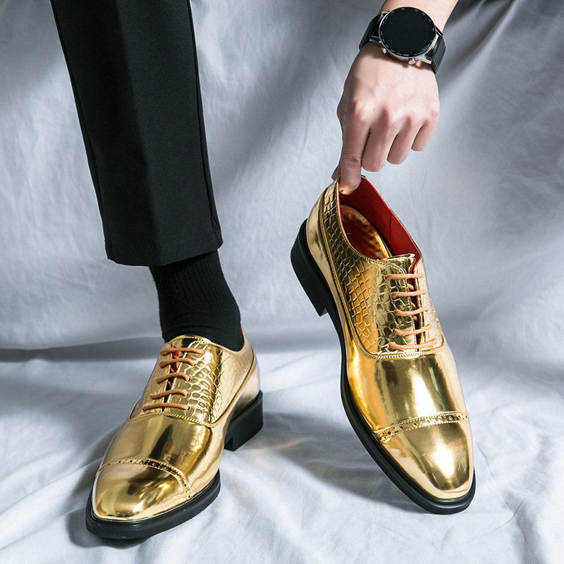 2024 Spring New Fashion Trend Men's Outdoor Casual Leather Shoes Non-Slip Lace-Up Round Toe Shoes 38--46