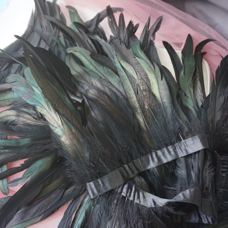 Picture of 2 m/bar cock tail cloth edge feather cloth strip performance clothing skirt cloth belt shawl feather decoration clothing accessories