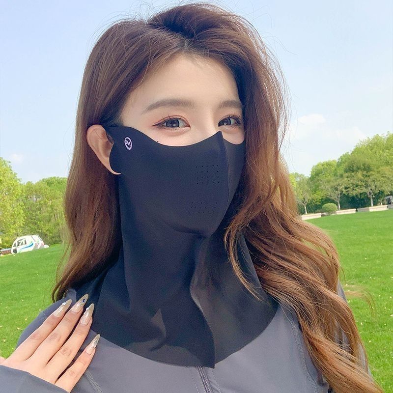 Picture of Summer Hot Face Gini Full Face Plus Ear Band Mask Sunscreen UV Protection Women's Ice Silk New Hyaluronic Acid Mask