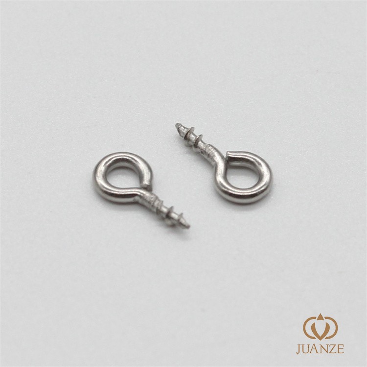 Picture of Stainless steel sheep's eye nail diy beaded jewelry accessories sheep's eye nail sheep's horn nail hole bead pendant button blind box material