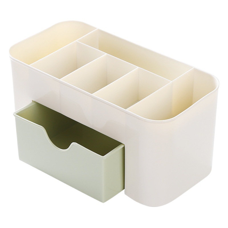 Drawer cosmetics storage box makeup brush finishing box desktop jewelry skin care products compartment dressing box thickened