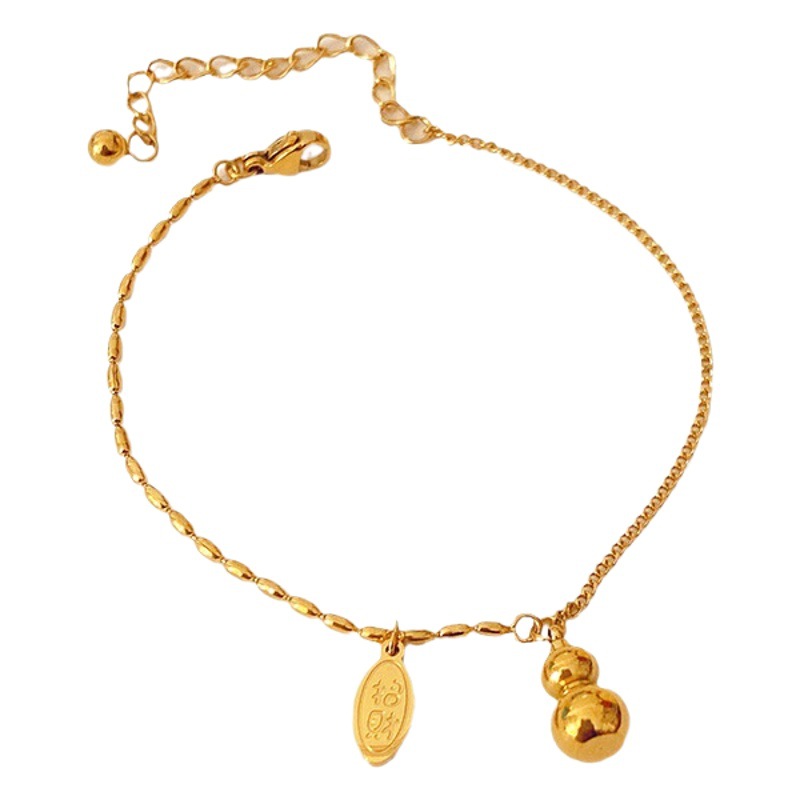 Titanium steel non-fading fashion collection all-match anklet female niche light luxury design sense ins sexy high-grade anklet fashion