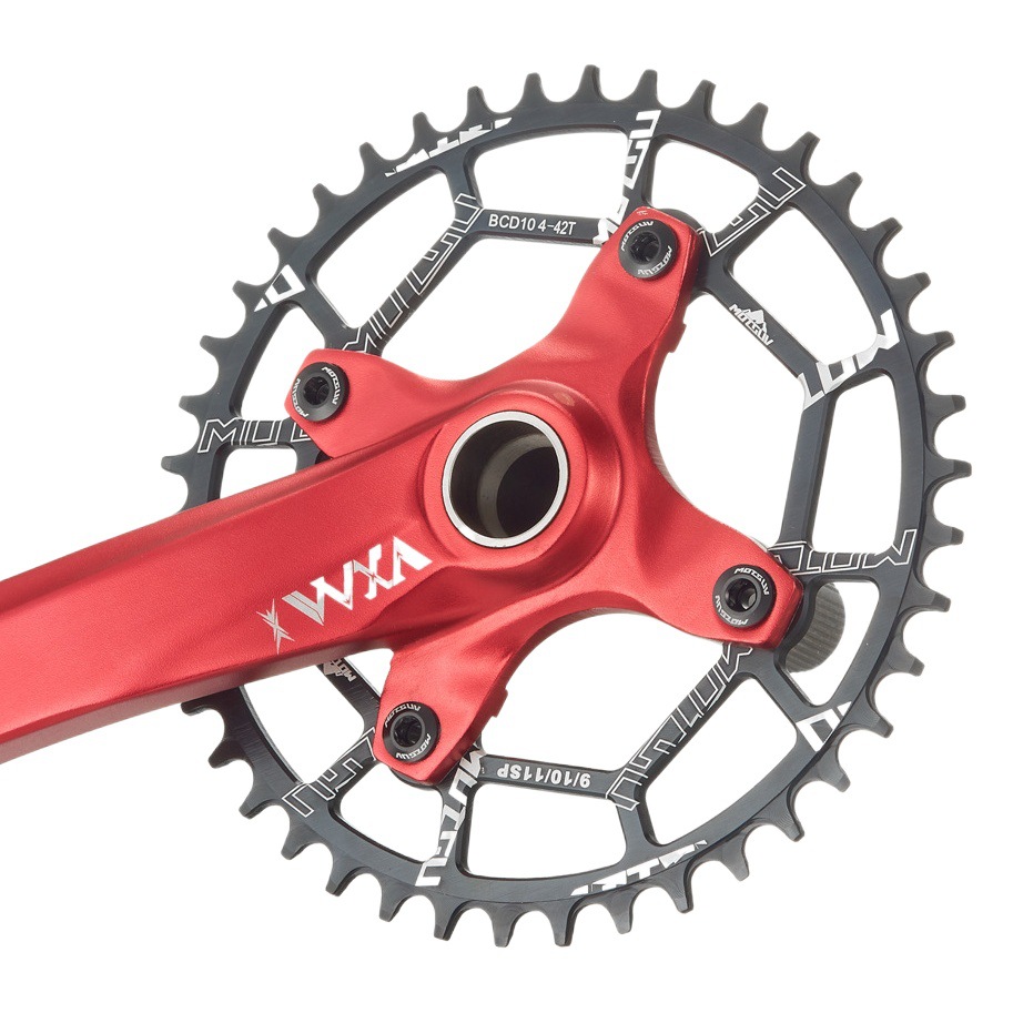 MOTSUV bicycle positive and negative tooth sprocket mountain bike 104BCD crank single speed tooth disc 40T42T46T52T