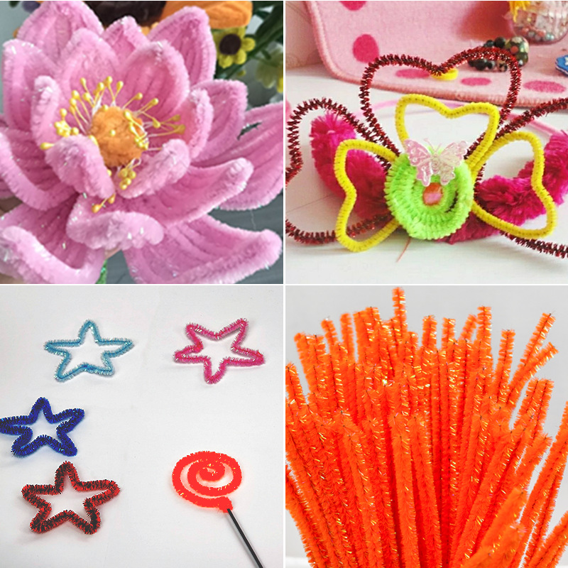 Picture of Colorful twist stick encryption handmade DIY hair strip hair root multicolor children handmade doll material pack bouquet