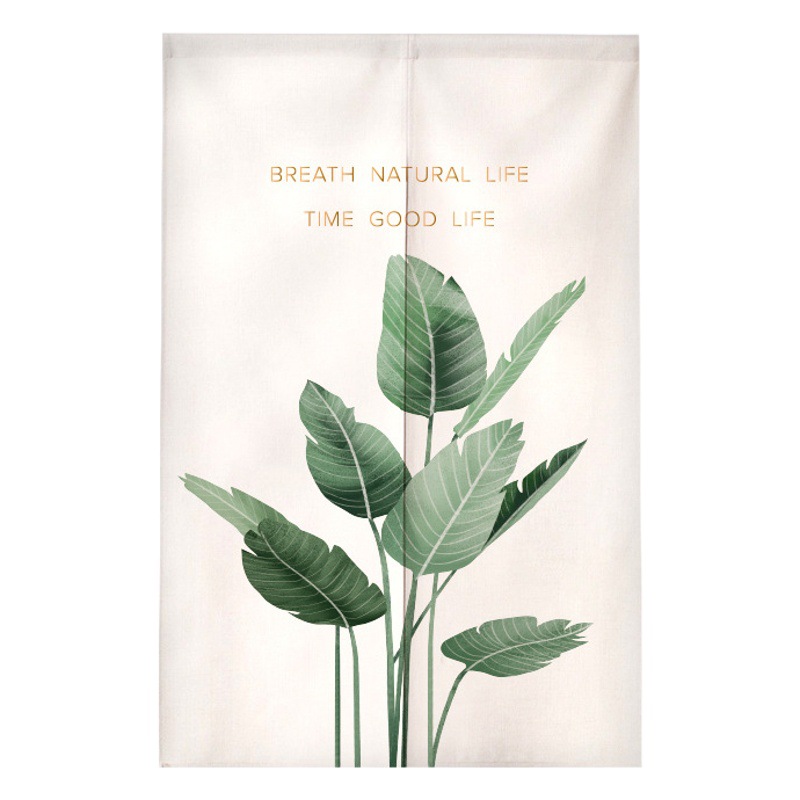 Nordic modern plant cotton linen fabric curtain living room bedroom dining room toilet partition curtain custom wholesale