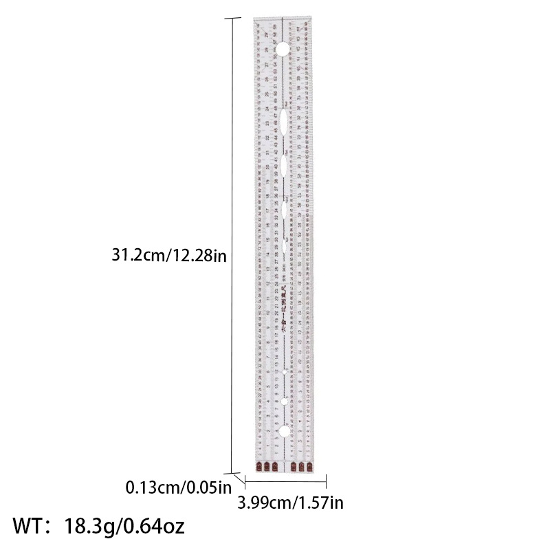 Picture of Pattern printing ruler clothing scale pattern making clothing curve cutting sewing tool multi-functional pattern printing ruler