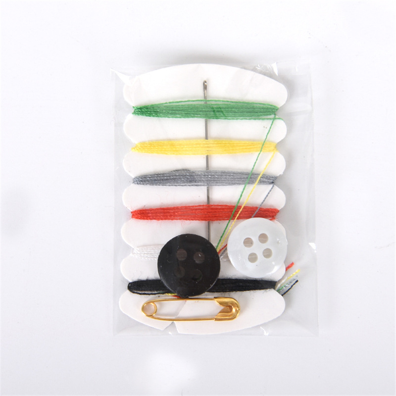 Picture of Household sewing kit disposable six-thread ordinary buckle sewing kit travel hotel hand stitching storage bag color sewing box