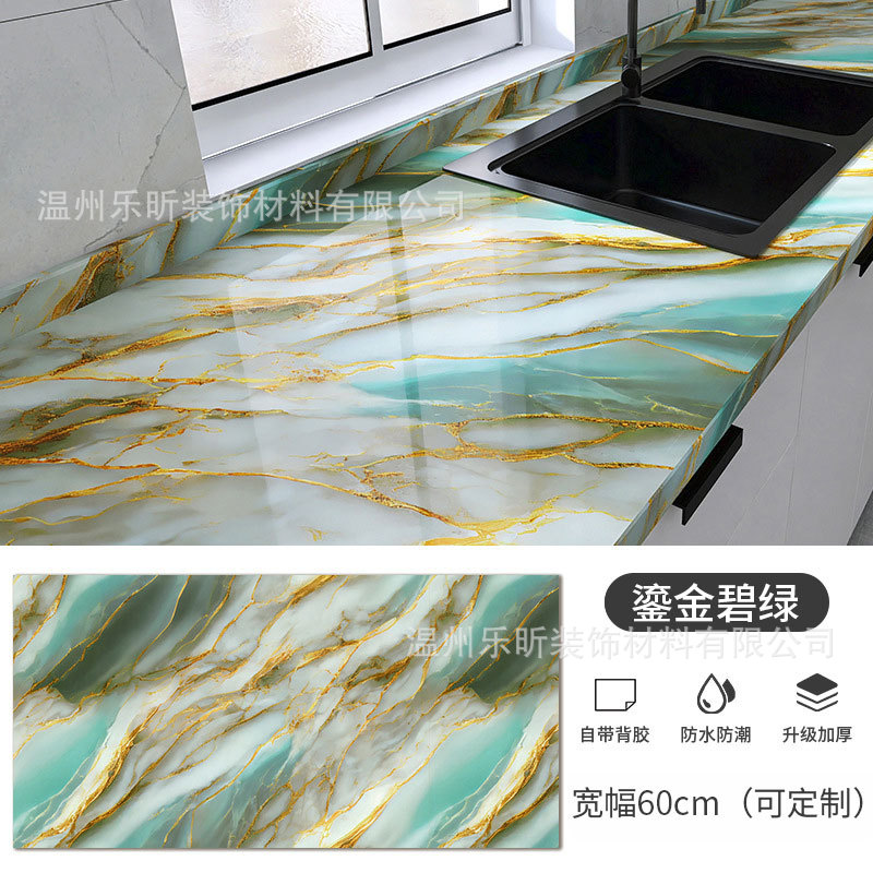 Picture of Wholesale Self-adhesive Wall Stickers Household Waterproof and Oil-proof Kitchen Stickers Stove Marble Countertop High Temperature Resistant Wallpaper Self-adhesive