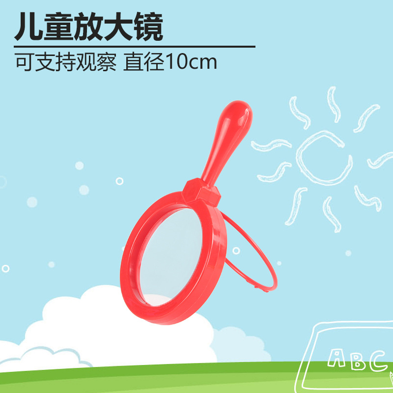 Picture of 10cm HD Handheld Optical Magnifier Color Magnifier with Bracket Children Students Magnification Observation
