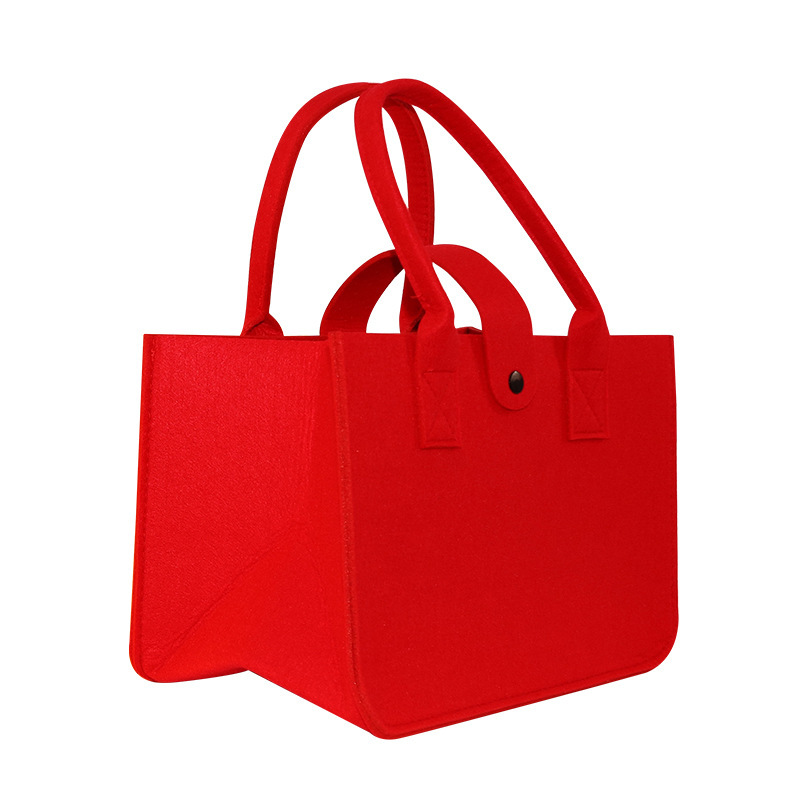 in stock Blank Multi-color Stereo Commuting Felt Cloth Tote Simple Modern Accompanying Gift Felt Cloth Bag Logo