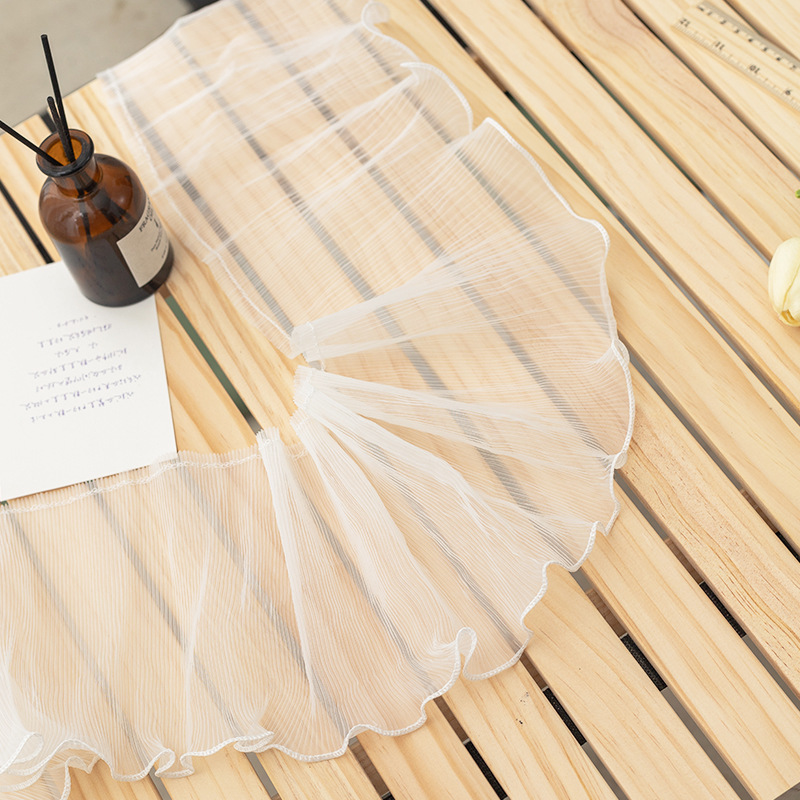16CMcm white pleated matte white flounces lace lace clothing flower packaging decorative lace accessories