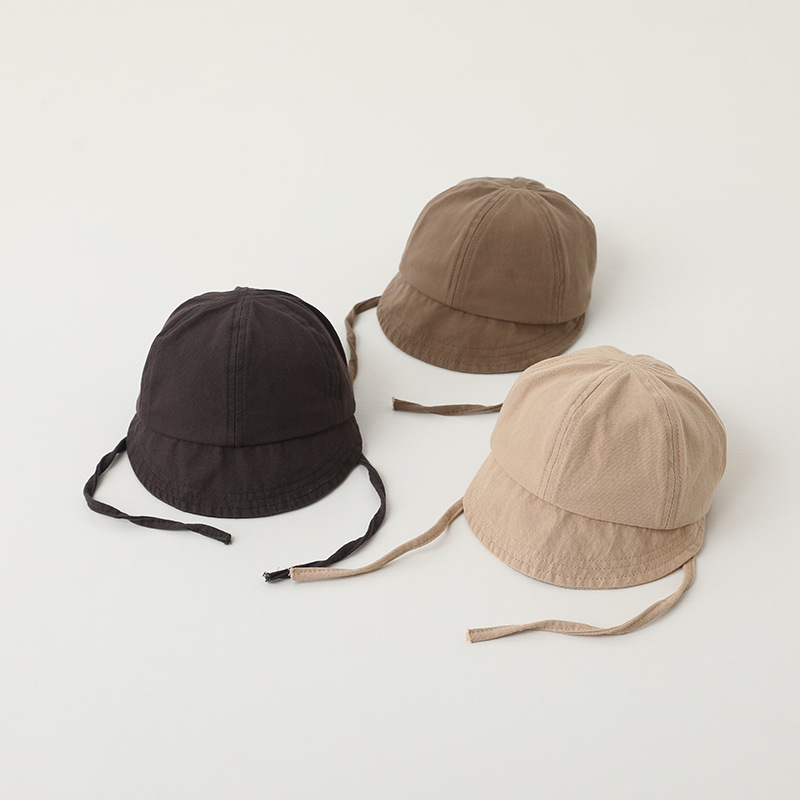 Baby Hat Summer Thin ins Korean Solid Color Caps for Boys and Girls Baby Sunshade Hat Small Month Sunscreen Hat