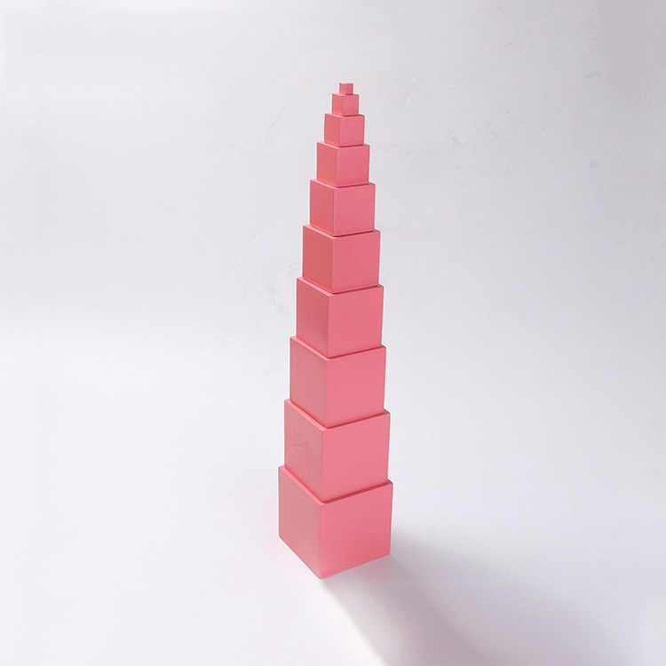 Picture of Pink Tower Montessori Sensory Teaching Aids Montessori Early Education Solly Kindergarten Educational Science Toys Projection Card