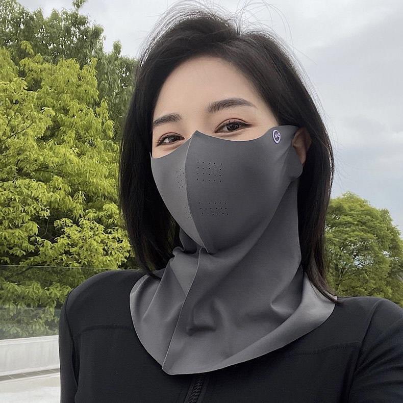 2024 new ice silk sunscreen mask neck protection summer riding 3d breathable anti-ultraviolet sunshade eye mask