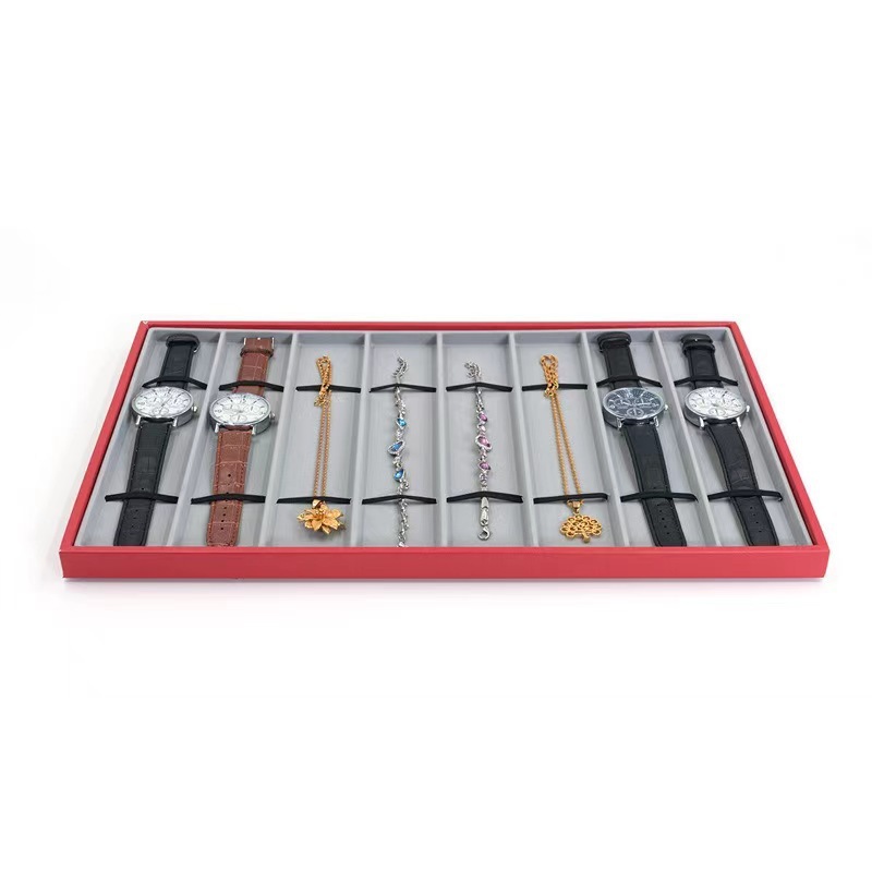 Picture of Large-Capacity 8-Slot Watch Display Stand Prop, Watch Strap Display Tray, Large-Capacity Watch and Jewelry Storage Tray