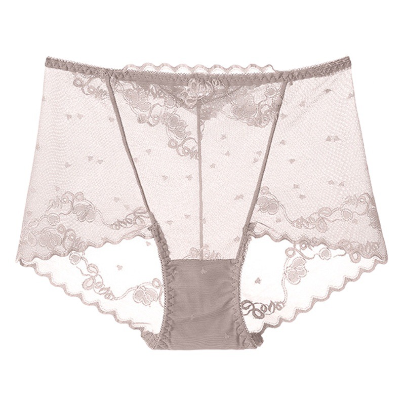 Large size plump MM high waist lace underwear women's seamless breathable sexy hot soft ladies briefs 200kg