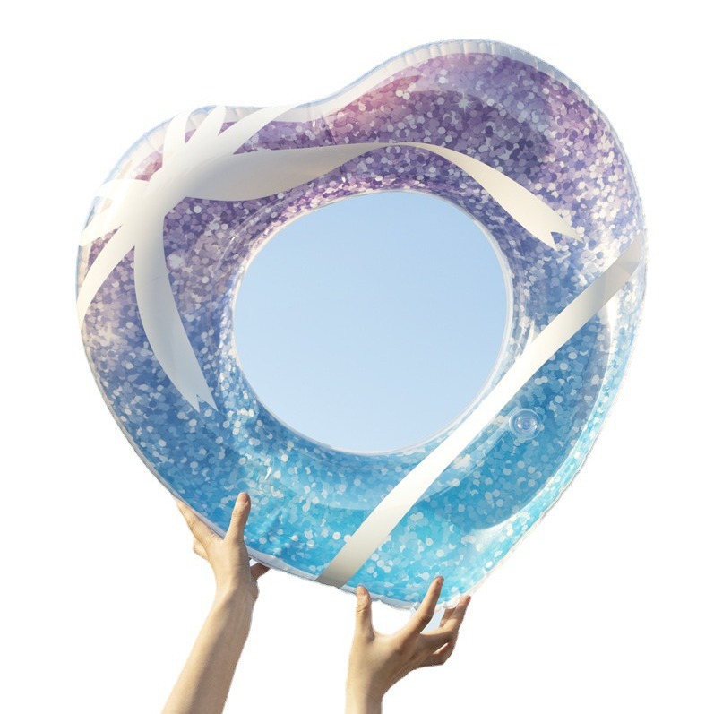Picture of Bestway36141 sequin swimming ring life buoy swimming pool floating thickened adult inflatable underarm ring beginner equipment