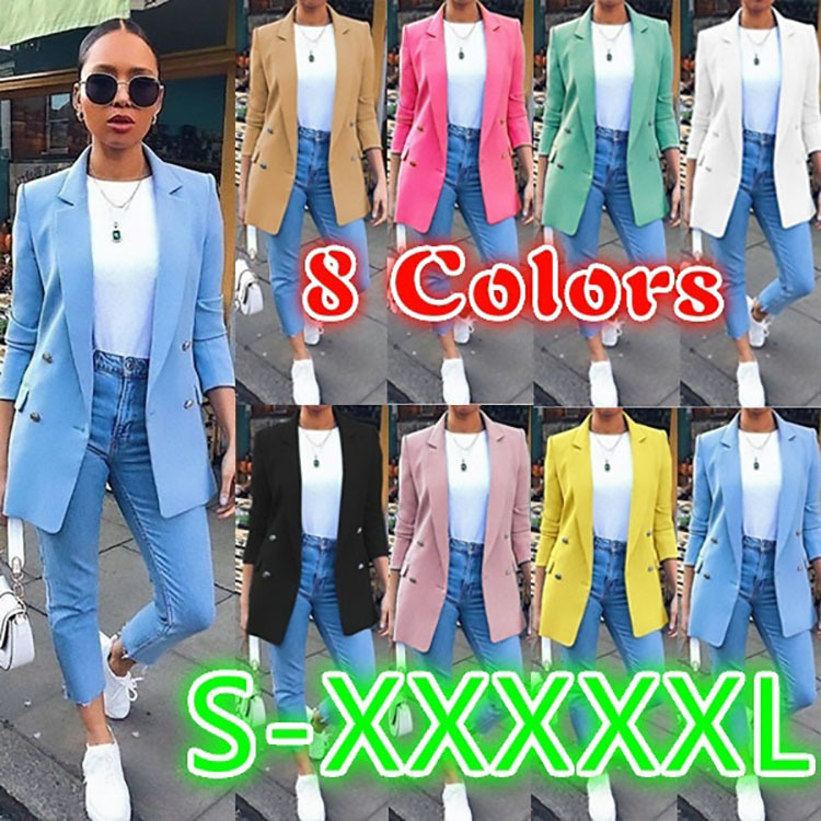 Women's New Fashion Aliexpress Wish Amazon European and American Cross-Border Fashion Lapel Cardigan Elegant Suit Jacket