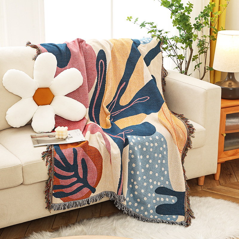 Export ins wind line blanket outdoor camping leisure blanket sofa towel decoration homestay camping atmosphere blanket cross-border