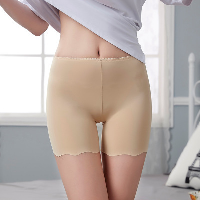 2021 Summer Thin Ice Silk Anti-slip Safety Pants Wave Three-point Leggings Comfortable One-piece Women's Shorts