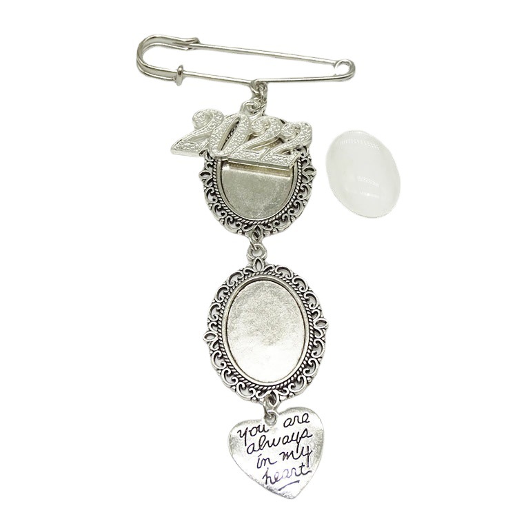 Picture of Manufacturer in Stock Time Gem holder pendant foreign trade wedding brooch DIY gem Holder Photo Pearl Pendant