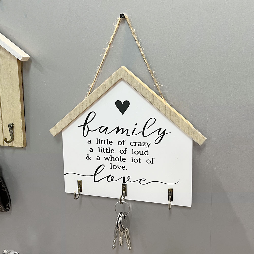 Picture of Entrance door key hook storage living room home wooden wall creative hallway ornaments pastoral decoration wall hanging
