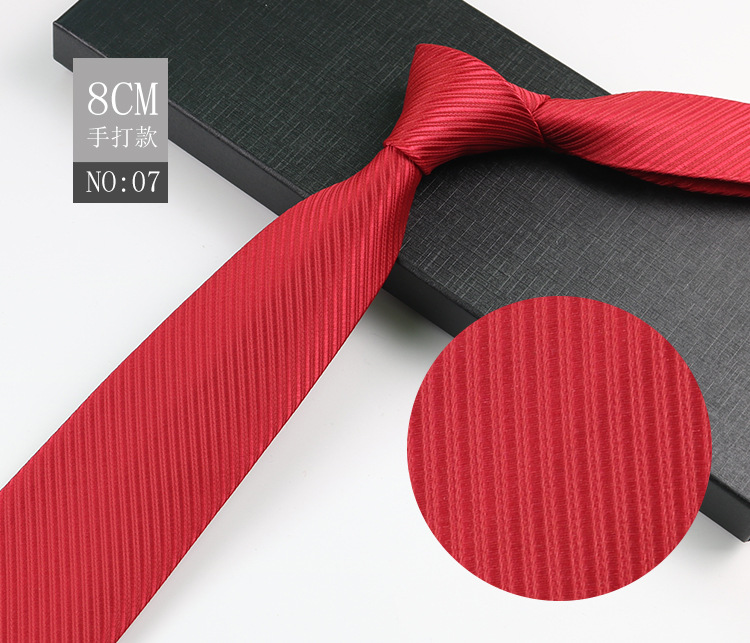 Picture of Men's Tie Business Shirt Stripesd Security Professional Formal Wear Wholesale Plus Logo Manufacturer 8cm Hand-Made