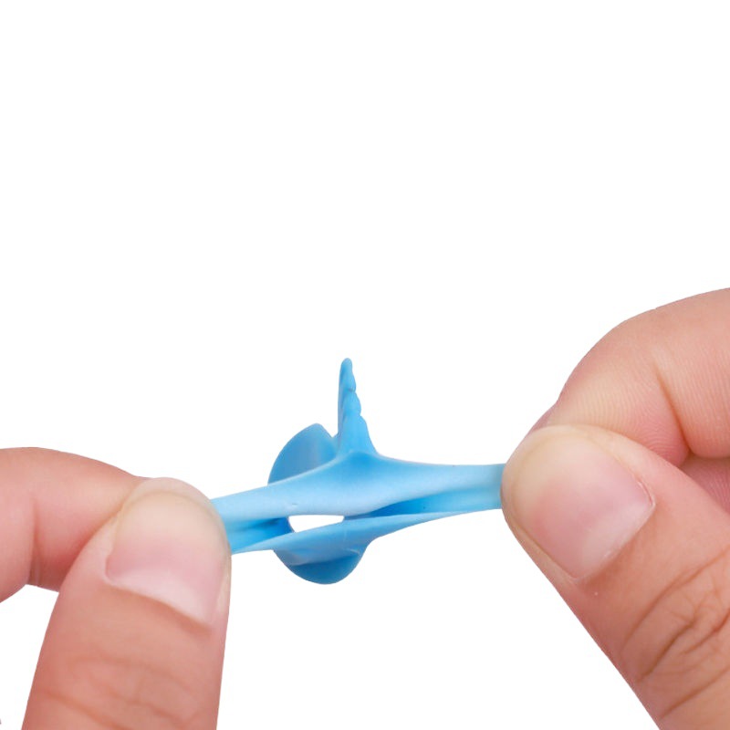 Qianhui Cartoon Soft Silicone Dolphin Children's Writing Pen Holder Children's Student Pencil Water Pen Corrector