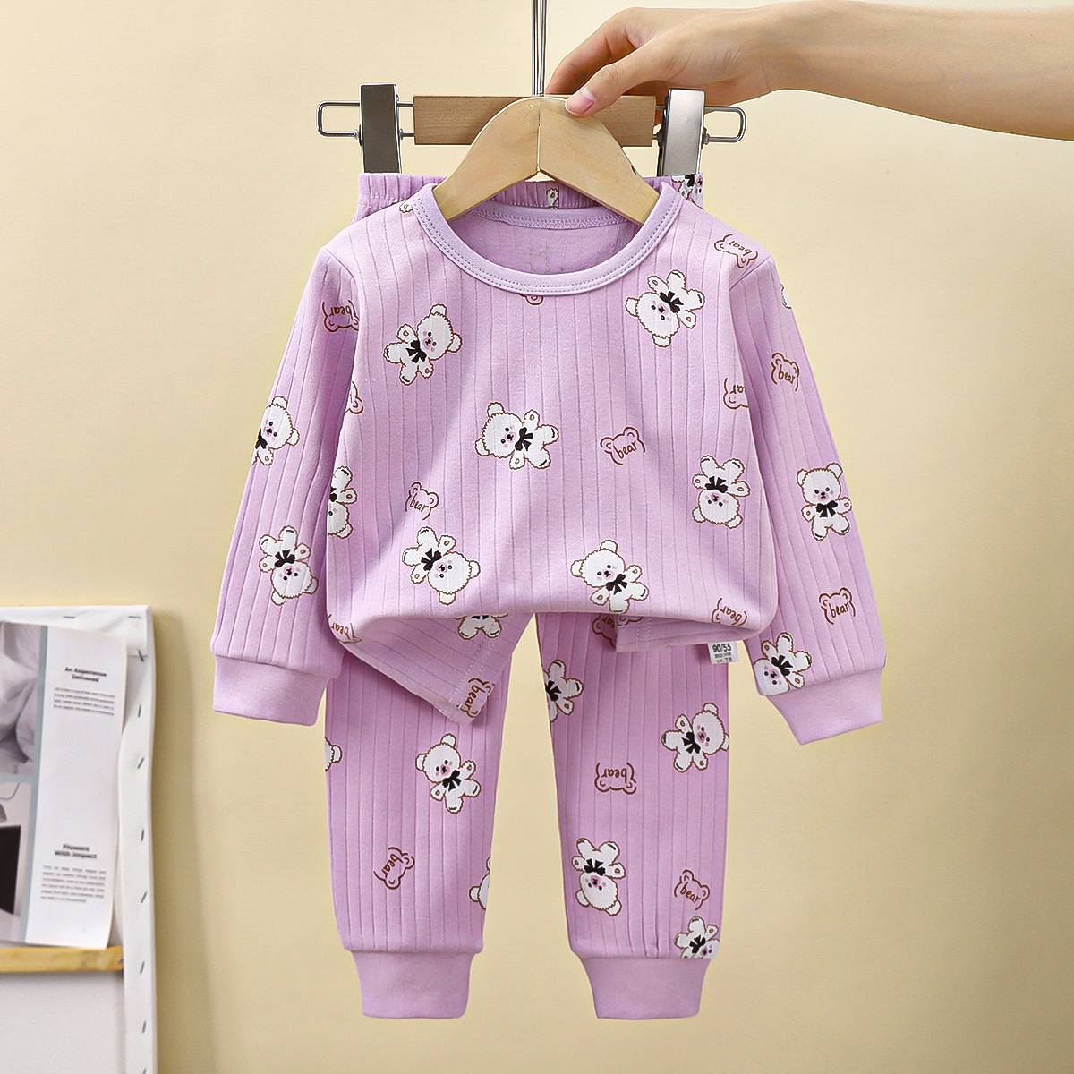 Picture of Children's Pure Cotton Underwear Set, New Autumn Style, Boys' Autumn Clothes and Pants, Baby Pajamas, Girls' Loungewear, Children's Clothing