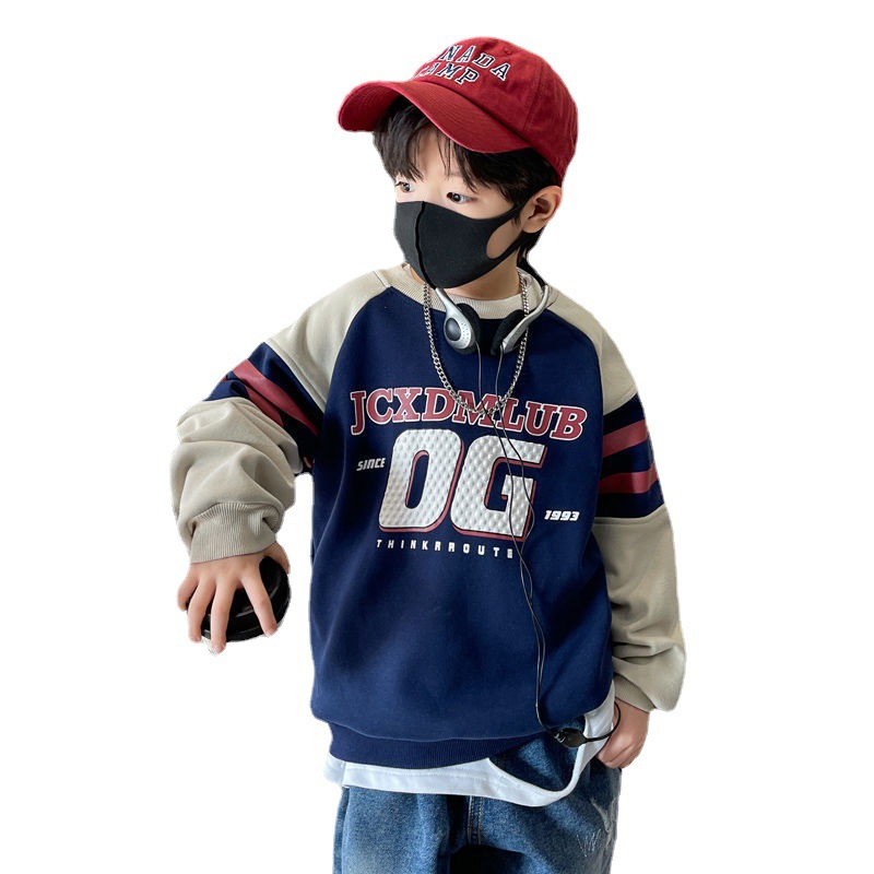 Picture of Boys' Spring and Autumn Sweatshirt 2025 New Autumn and Winter Children's Fashionable Western Style Internet Celebrity Long Sleeve Top Trend