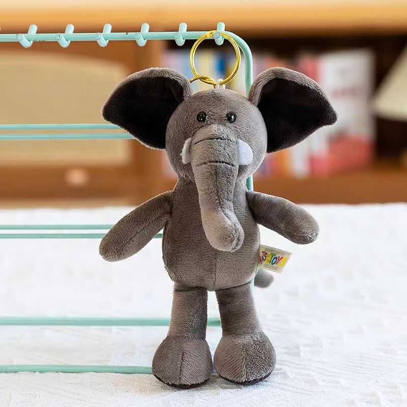 Picture of Lion Pendant Animal Keychain Tiger Zebra Raccoon Turtle Dog Wolf Dog Backpack Bag Pendant Doll