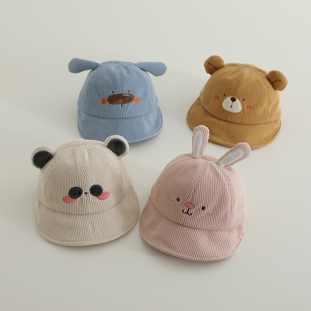 Children's Hat Cute Thickened Autumn and Winter Boys' Female Baby Cap Windproof Korean Style Warm Big Brim Super Cute Hat