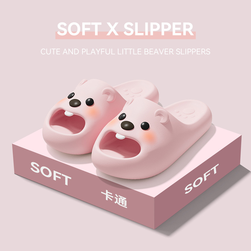 Cute Girls Slippers for Summer Outer Wear New Indoor Home Bathing Slippers Eva Thick-Soled Beach Sandals
