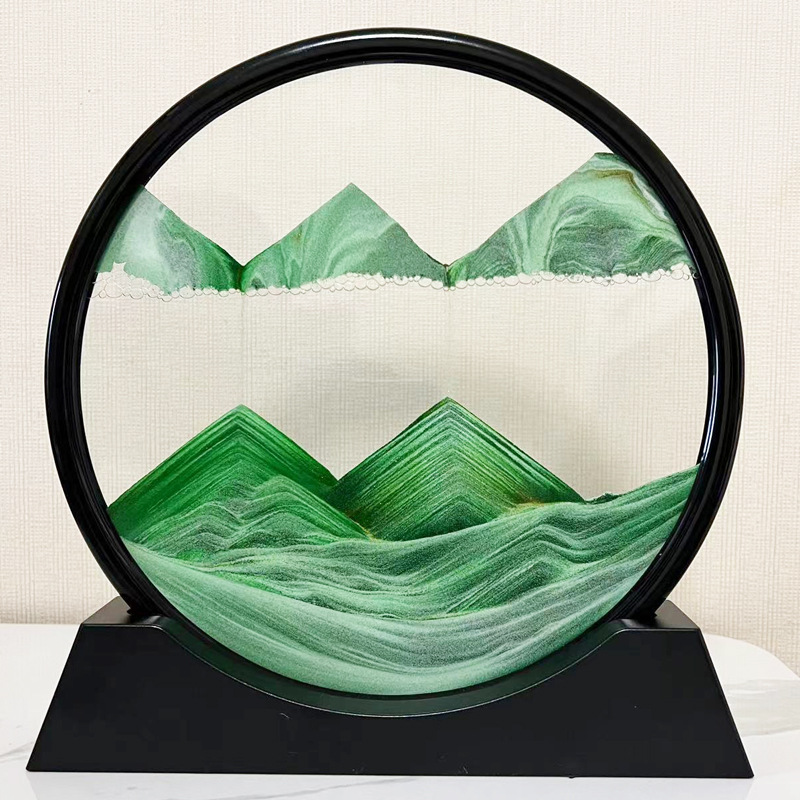 Picture of Creative quicksand painting decompression art home living room office quicksand ornaments desktop decorations light luxury hourglass
