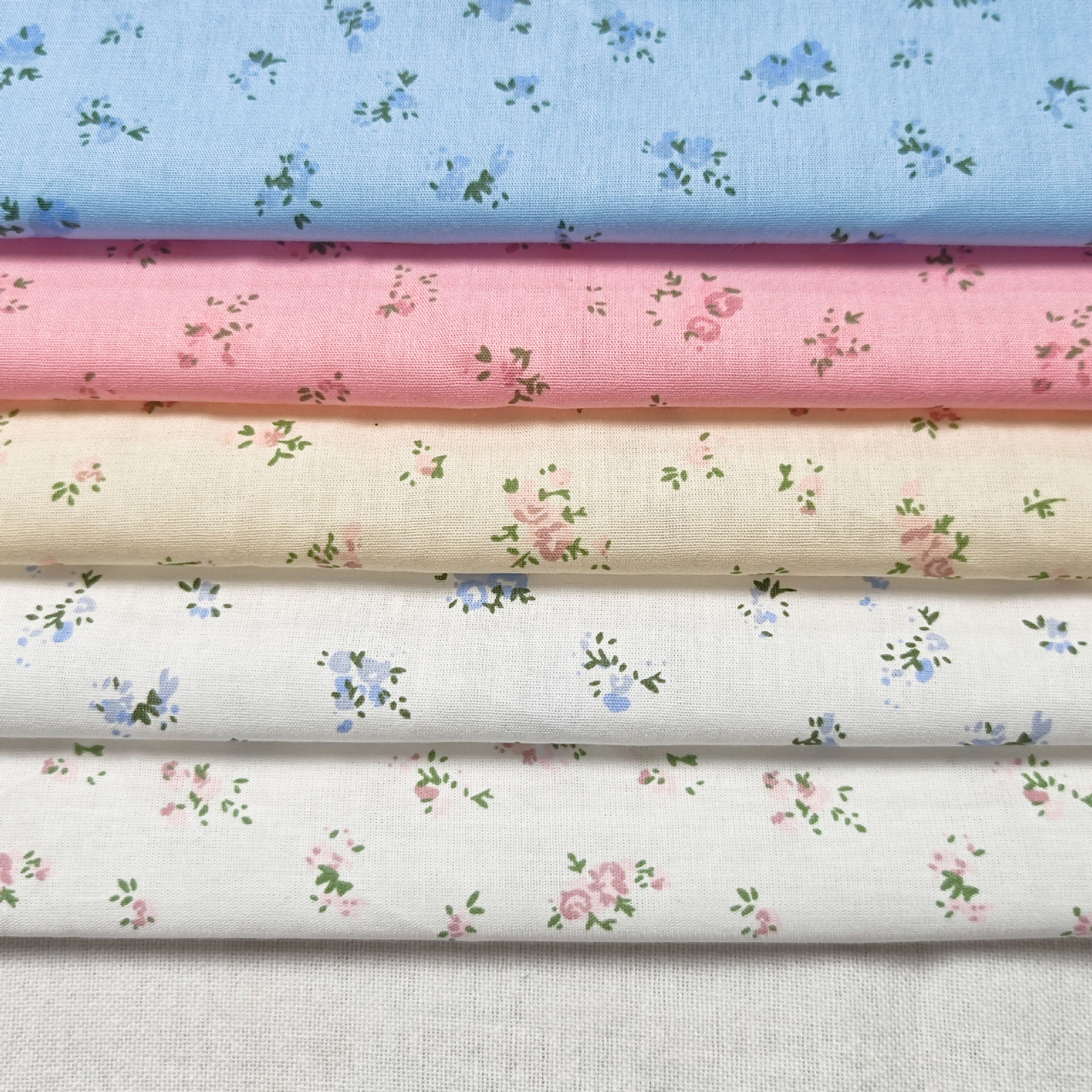 Woven Plain Cotton Floral Print Fabric for Small Jackets, Coats, Tablecloths, Dresses, and Home Goods