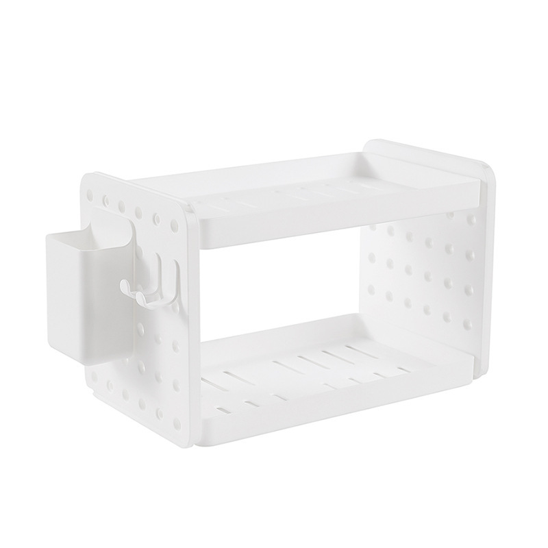 Picture of Desktop Storage Shelf Hole Board Pen Holder Office Table Storage Rack Artifact Station Desk Desk Storage Box