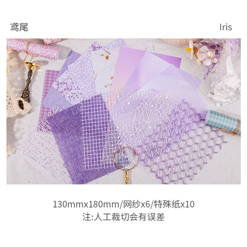 Picture of Retrostory Cloud Yarn Retro Base Decorative Background Paper Material Package DIY Handmade Pain Package Hand Account Material Paper