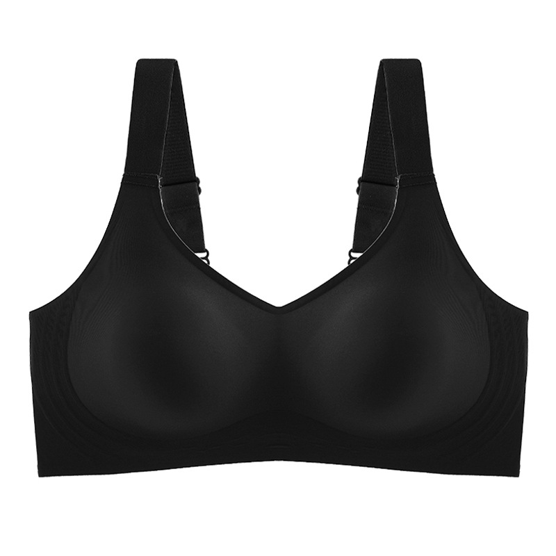 Picture of Latex 3D Jelly Soft Support Push-up Underwear Women's Traceless One-piece Non-steel Ring Adjustable Sports Thin Bra