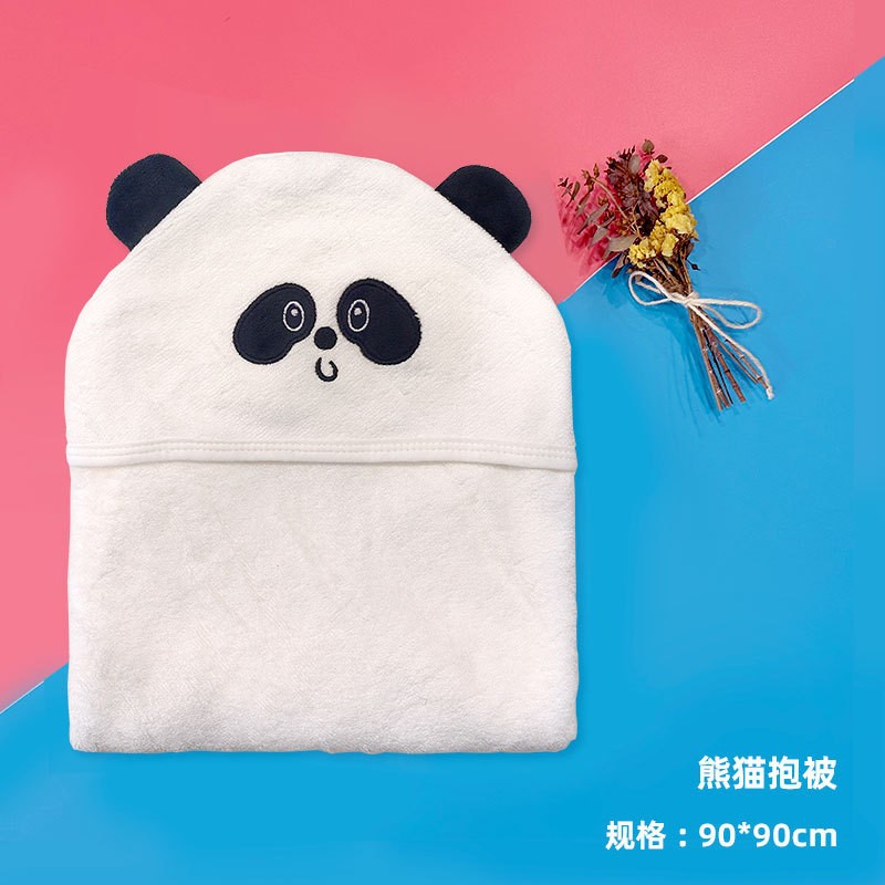 Picture of Baby Bath Towel Cushion Hooded Class A Bamboo Fiber Coated Newborn Baby Swaddling Children's Bath Towel Cover Blanket Cloak