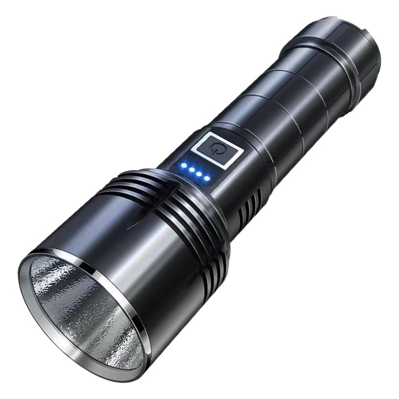 New portable black mirror flashlight 365nm aluminum alloy high-power coin identification anti-counterfeiting purple flashlight