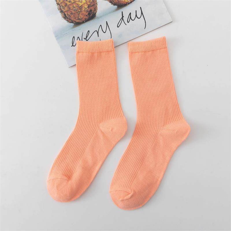 Picture of Spring and summer women's socks solid color dopamine color tube socks Zhuji pile socks ladies candy color socks cotton socks