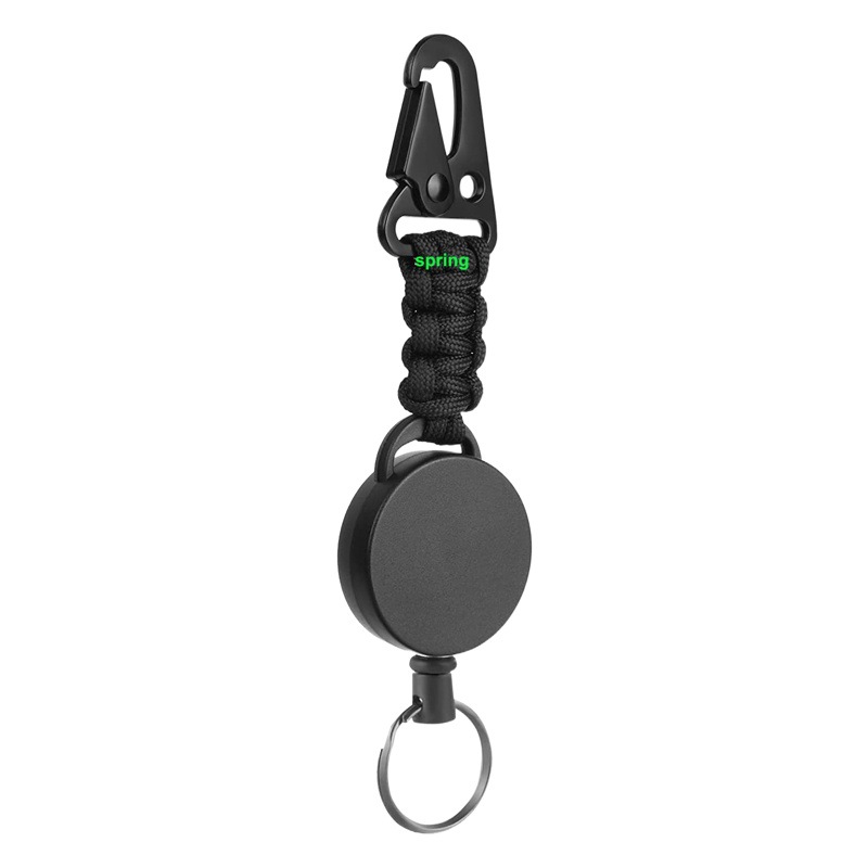 Multifunctional outdoor mountaineering buckle umbrella rope woven retractable easy pull key ring round high elastic 4cm easy pull buckle