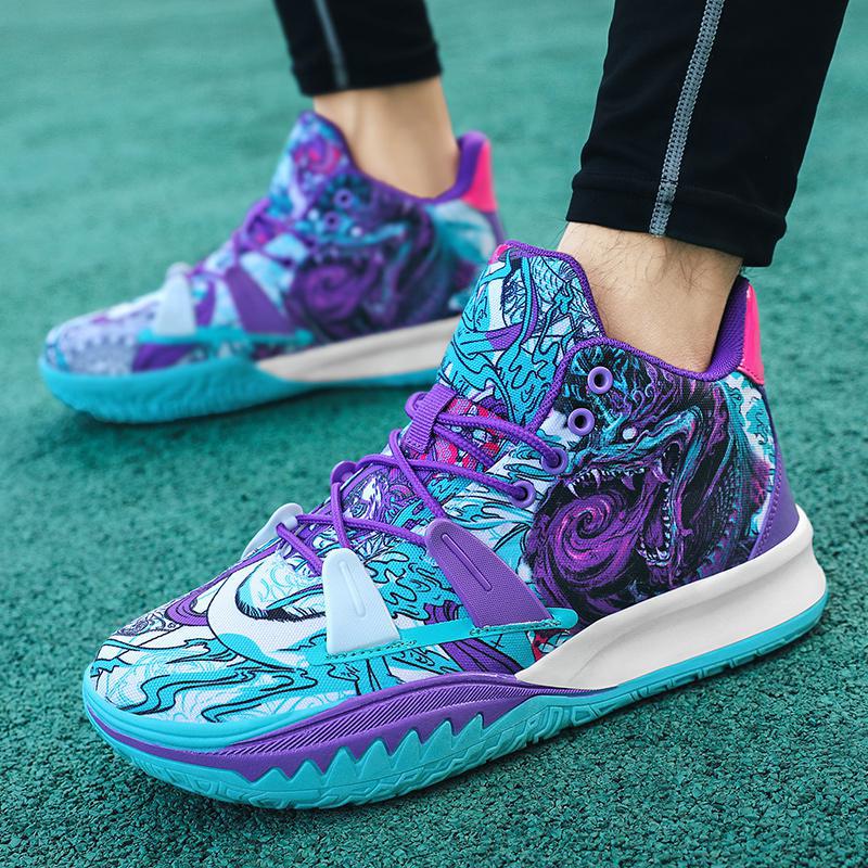 Children's Basketball Shoes Trendyy Practical Cement Field Boots Boys Oxford Cloth Waterproof Sports Running Shoes 12-18 Years Old