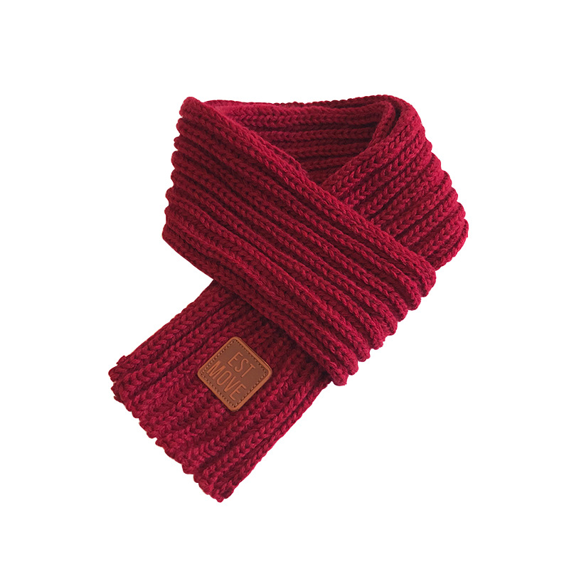 Picture of 6 Korean Style New Knitted Scarf Men's and Women's Cute Fashion Solid Color Simple Autumn and Winter Baby's Warm Scarf