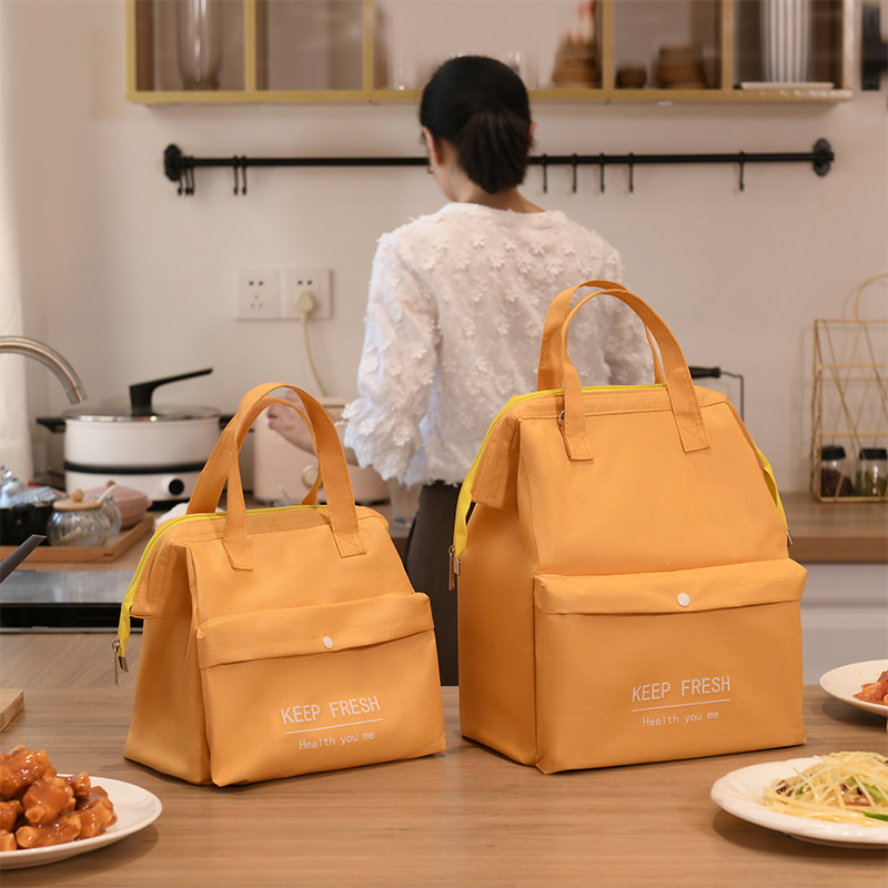 Lunch box handbag insulation bag aluminum foil thickened insulation bag lunch box bag with rice bag shoulder strap hand lunch bag