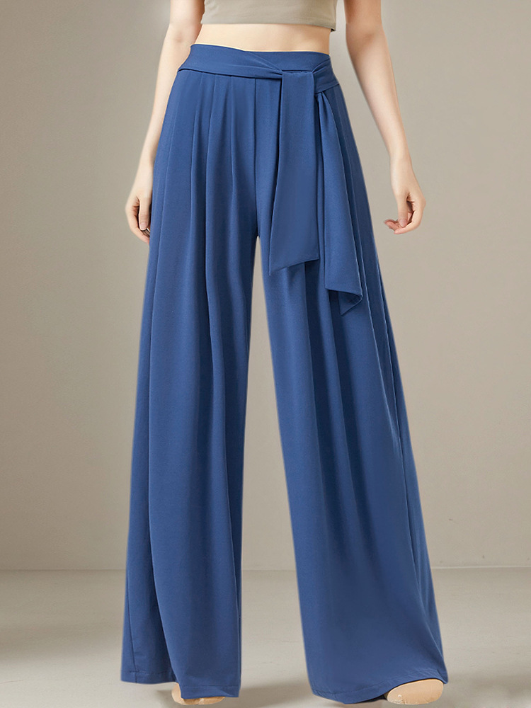 Modern dance pants, Chinese dance wide-leg pants, new drape ribbon dance basic training wear, classical dance practice apparel