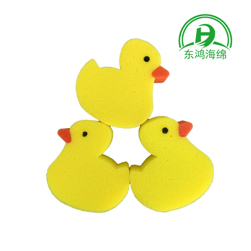 Creative Bath Toy Sponge Yellow Duck to Figure and Sample Animal Sponge Wipe Special-shaped Polyester Building Blocks Cartoon Cotton Brush